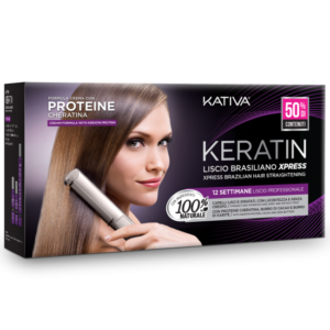 Kativa Keratin liscio brasiliano Xpress -Kit Lisciante Viola